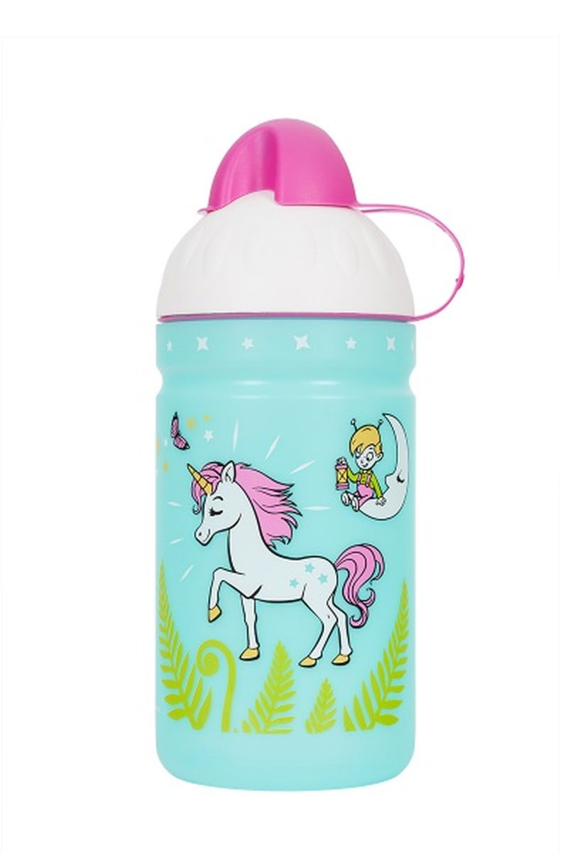 Zdravá lahev Jednorožci a víly 0,5 l - transparentní - VÝPRODEJ